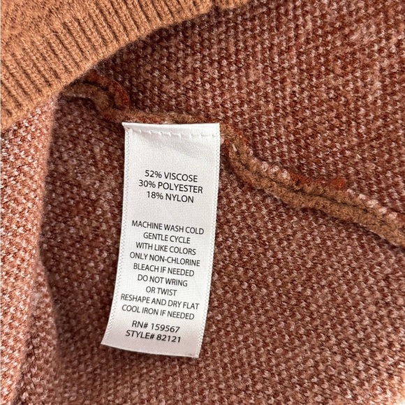 Altar’d State Retro Daisy Brown Tan Knit Strappy Crop Top size large - Picture 5 of 5